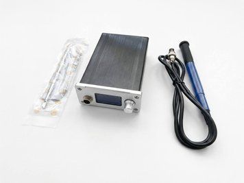 Цифрова паяльна станція KSGER T12 STM32 OLED (сріблястий алюмінієвий корпус) 26019 фото