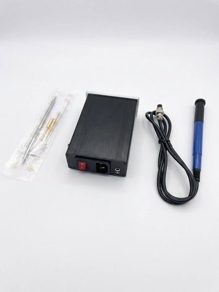 Цифрова паяльна станція KSGER T12 STM32 OLED (сріблястий алюмінієвий корпус) 26019 фото